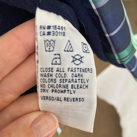 Tommy Hilfiger Coat Jacket Green Blue Plaid Golf Wind Breaker size Medium - Picture 8 of 11